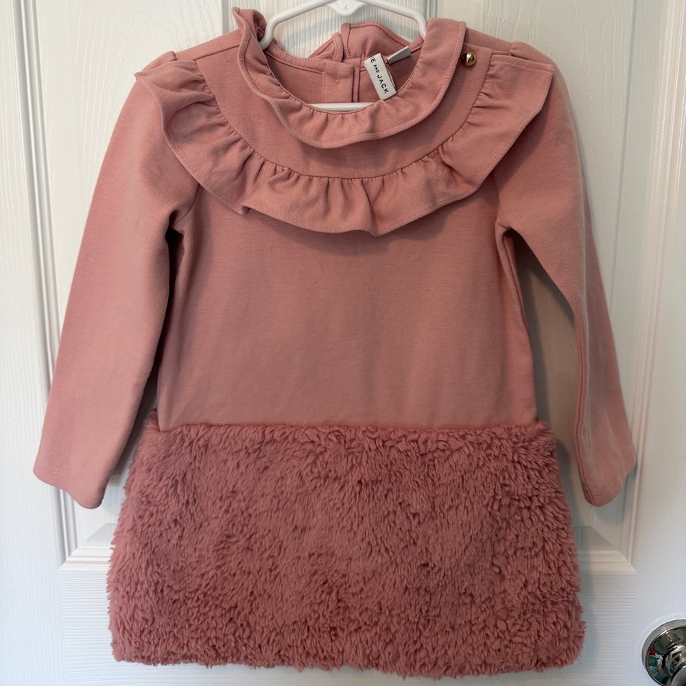 Janie and Jack Dusty Pink Ruffle-Neck Top